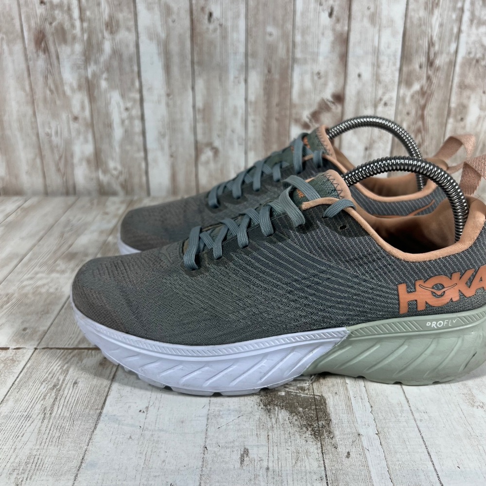 Hoka One One Mach 3 Womens 8.5 Running Shoes Lead Sea Foam 1106480 LSF